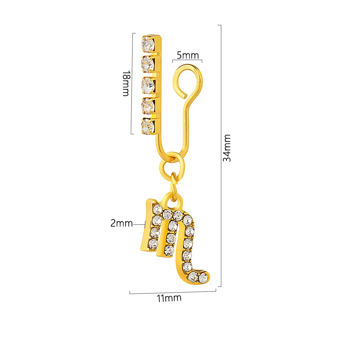 Septum Clicker Ring - G23 التيتانيوم 16 جرام متمحور الجزء