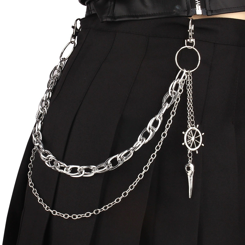 Body Jewelry Charms - سلسلة بنطلون مزدوجة الطبقات مع زخارف