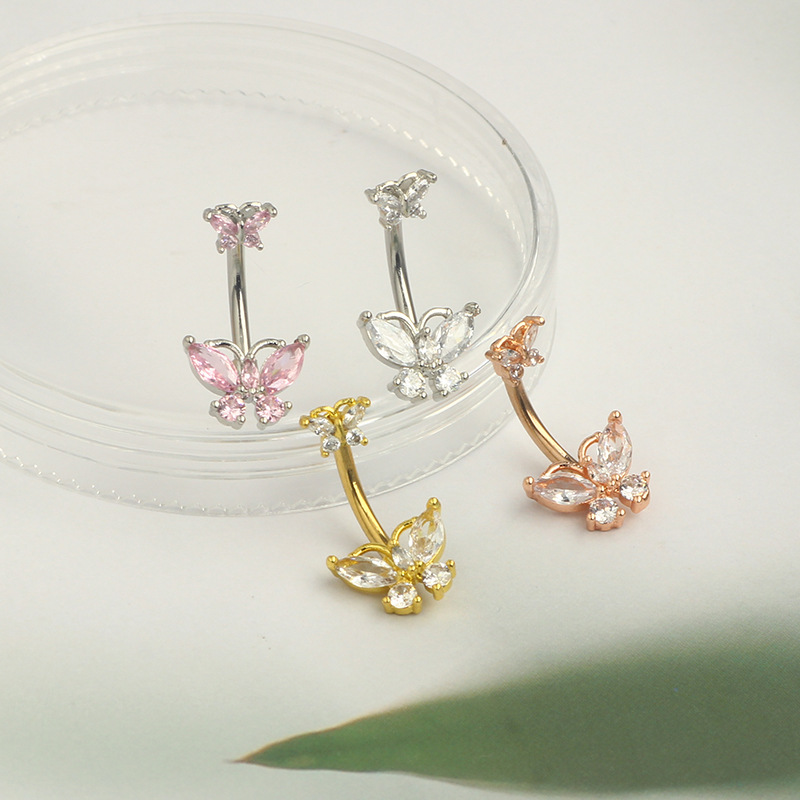 Body Jewelry Europe - قطعة واحدة من حلقة السرة المصنوعة