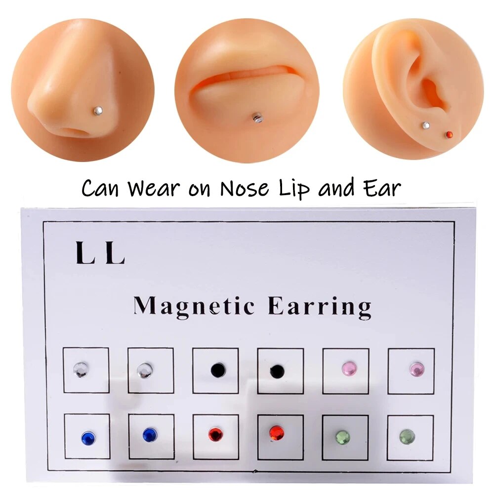 Body Jewelry Nose - 12 قطعة/بطاقة الغشاش وهمية غير مثقوب