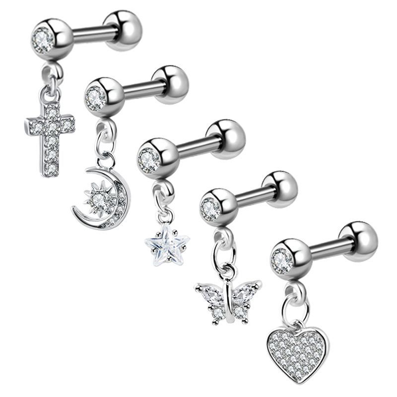 Helix Cartilage Ring - (.) أقراط الزركون للثقب الخفيف في