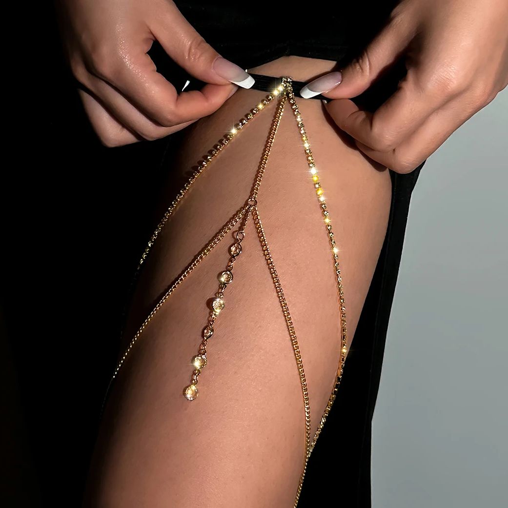Body Jewelry Charms - مثير لامعة كريستال متعدد الطبقات شرابة