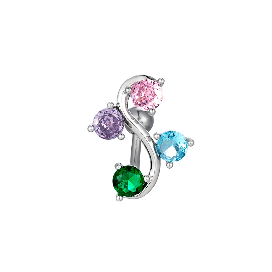 Body Jewelry Shop - حلقة سرة منحنية من الفولاذ المقاوم