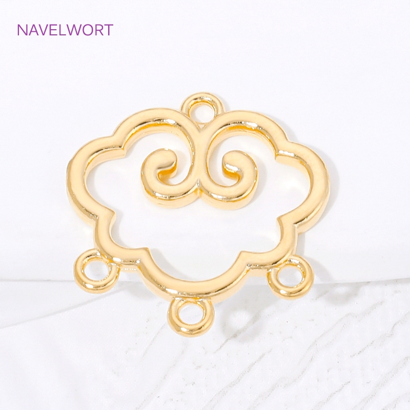 Body Jewelry Diy - 1/2/4 قطع موصلات نحاسية مطلية بالذهب