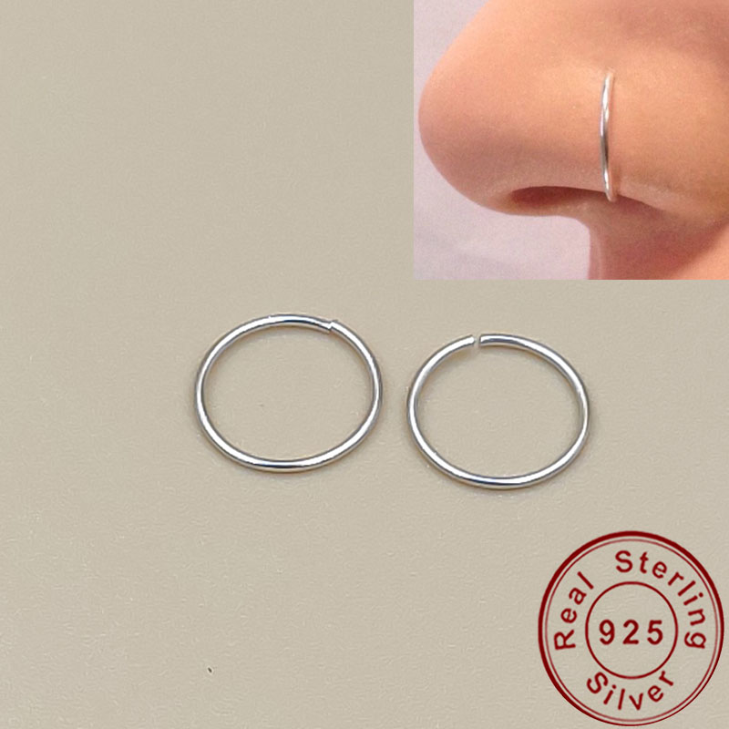Helix Cartilage Ring - 925 خاتم الأنف الفضي وخاتم الشفاه