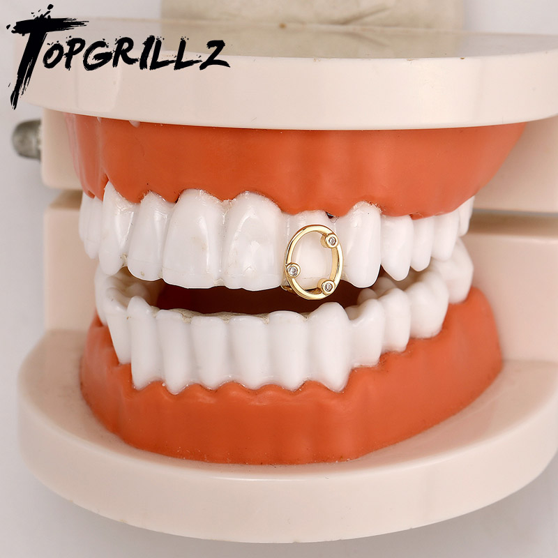 Body Jewelry Charms - TOPGRILLZ خمر كلاسيكي واحد مثلج خارج