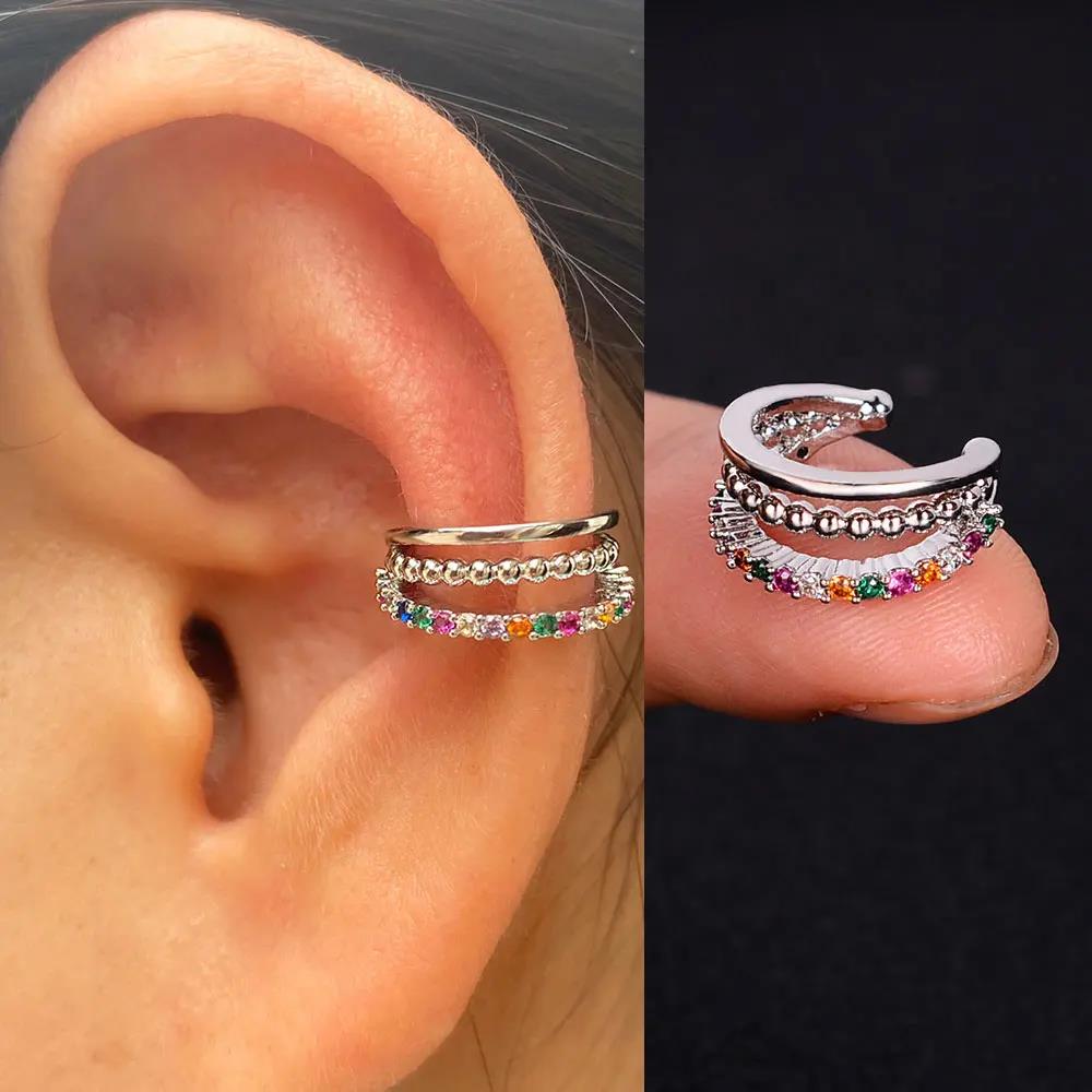 حلقة أذن هندسية مجوفة مرصعة با - مراجعة Helix Cartilage Ring وسعره