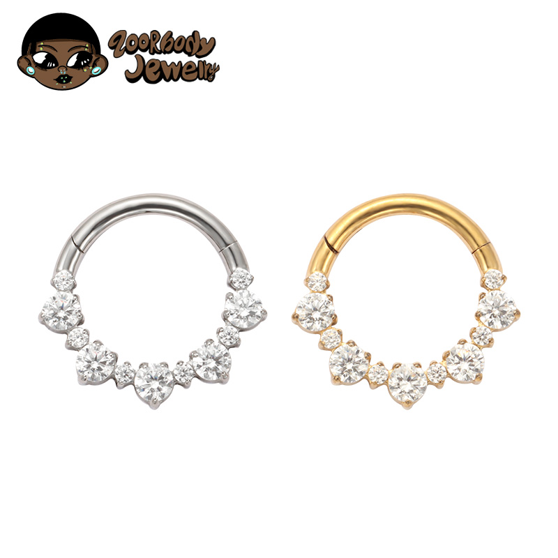 ASTM F136 التيتانيوم Daith الف - مراجعة Septum Clicker Ring وسعره
