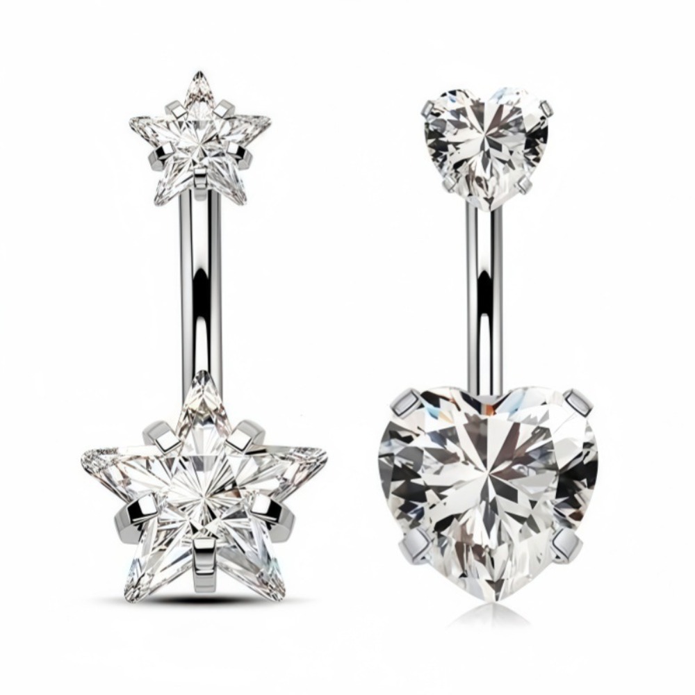 حلقات سرة البطن من الفولاذ الم - مراجعة Body Jewelry Charms وسعره