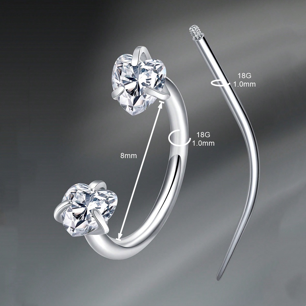 حلقات ثقب الأنف من الفولاذ الم - مراجعة Helix Cartilage Ring وسعره