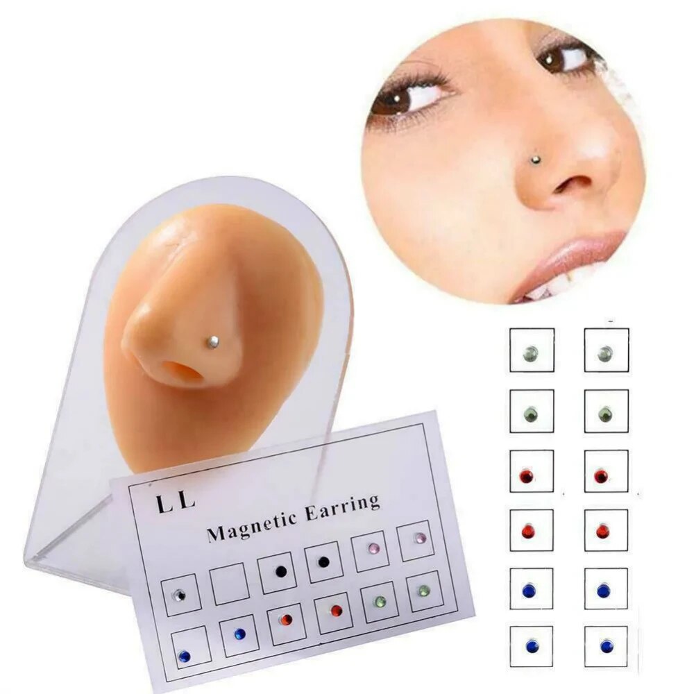 12 قطعة/بطاقة الغشاش وهمية غير - مراجعة Body Jewelry Nose وسعره