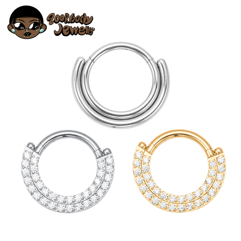 ASTM F136 التيتانيوم الفرس الح - مراجعة Septum Clicker Ring وسعره