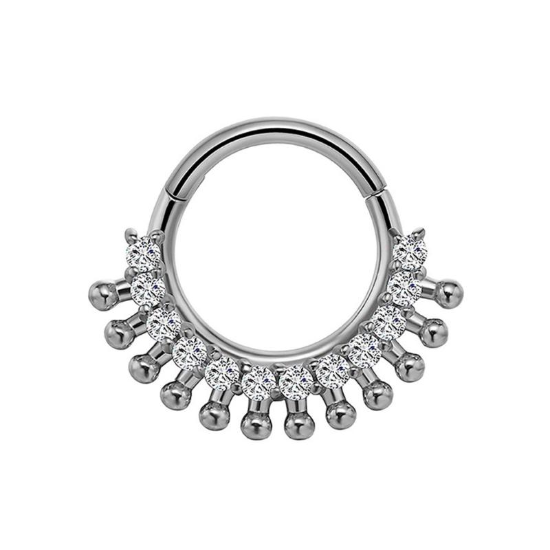 31BB كريستال الأنف الأذن الغضر - مراجعة Body Jewelry Ear Piercing وسعره