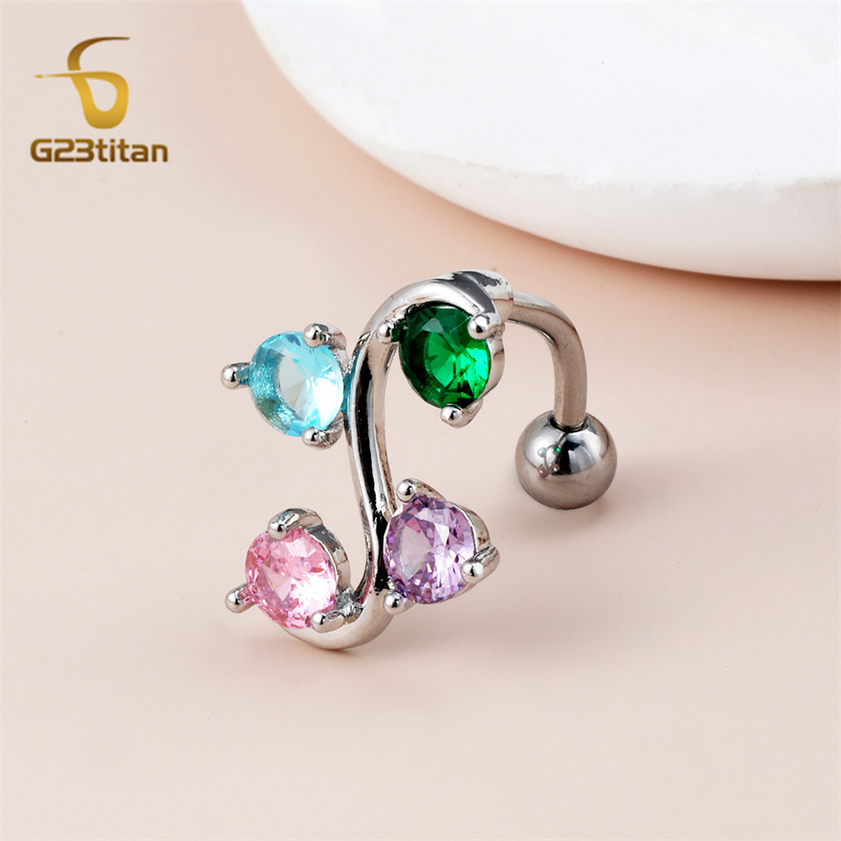 حلقة سرة منحنية من الفولاذ الم - مراجعة Body Jewelry Shop وسعره