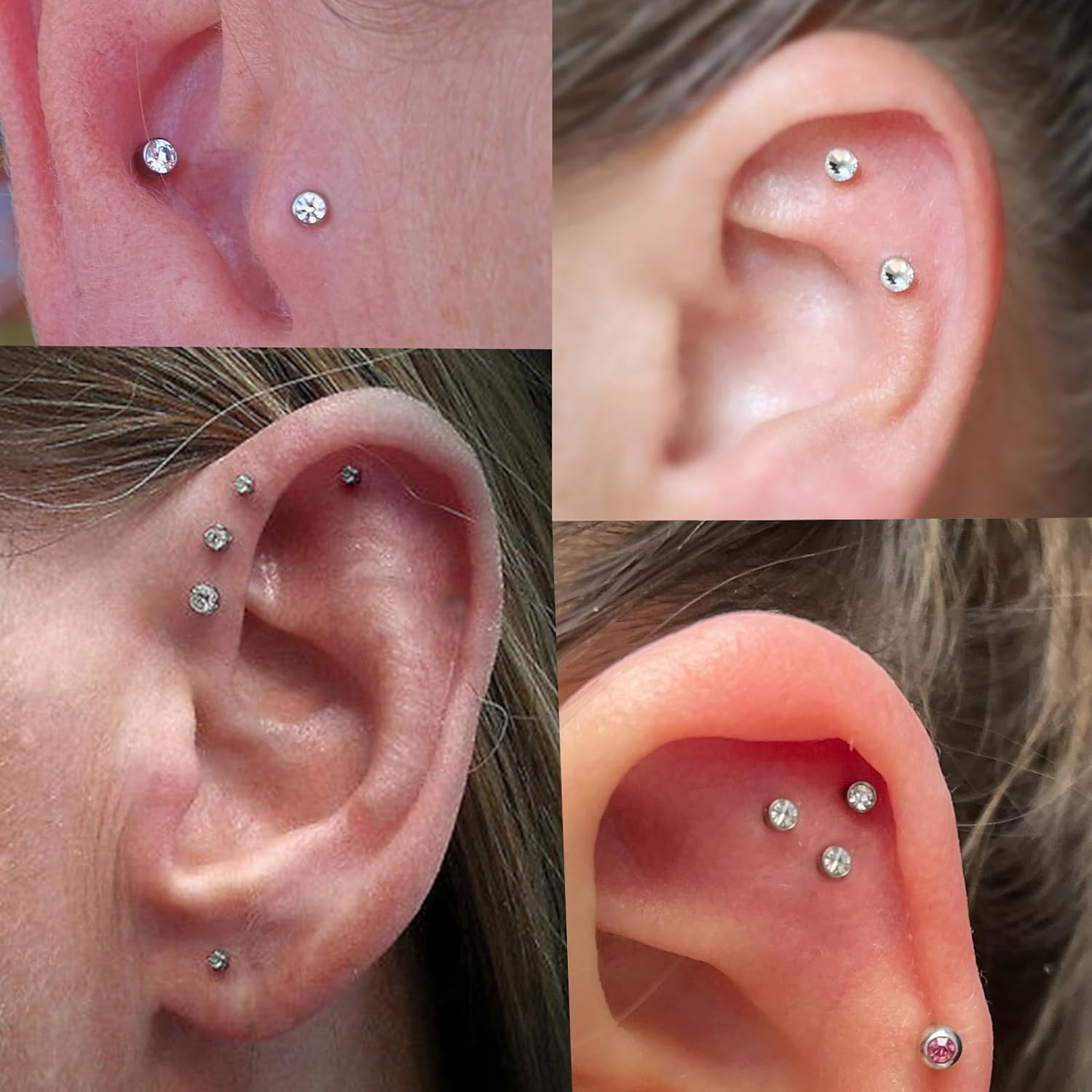 9 قطع من حلقات الشفاه الشفافة، - مراجعة Helix Cartilage Ring وسعره