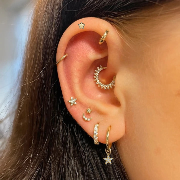 1 قطعة اللولب ثقب أقراط للنساء - مراجعة Helix Cartilage Ring وسعره
