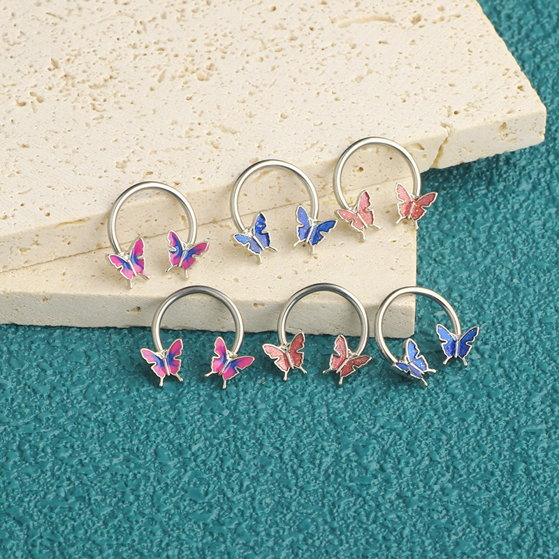 حلقات أنف وآذان من الفولاذ الج - مراجعة Helix Cartilage Ring وسعره