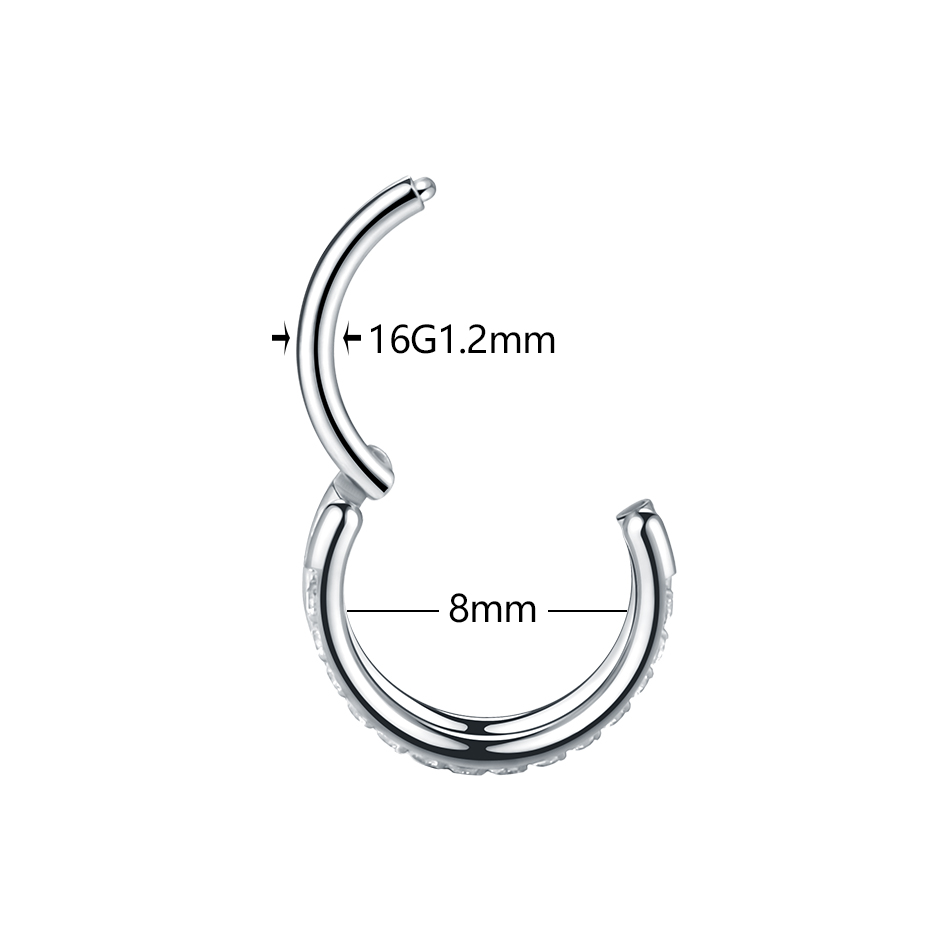 1 قطعة التيتانيوم الغضروف هوب  - مراجعة Septum Clicker Ring وسعره