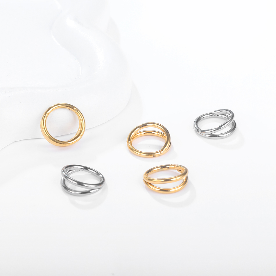 1 قطعة التيتانيوم الغضروف هوب  - مراجعة Septum Clicker Ring وسعره