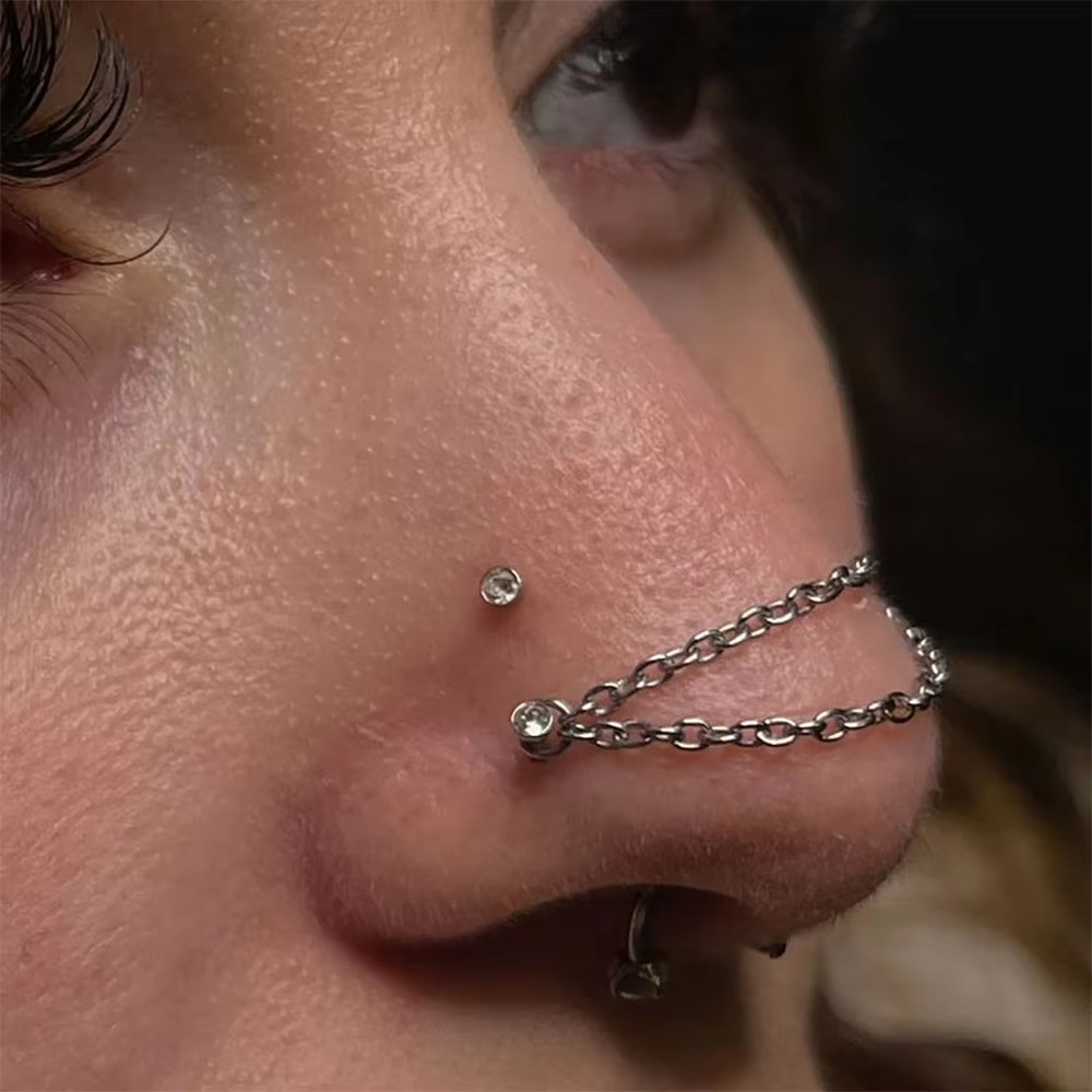 سلسلة أنف من التيتانيوم بتصميم - مراجعة Body Jewelry Nose وسعره