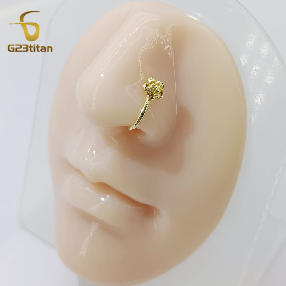 قطعة واحدة مشبك أنف نحاسي كريس - مراجعة Body Jewelry Ear Piercing وسعره