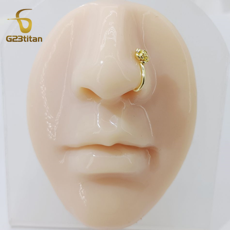 قطعة واحدة مشبك أنف نحاسي كريس - مراجعة Body Jewelry Ear Piercing وسعره