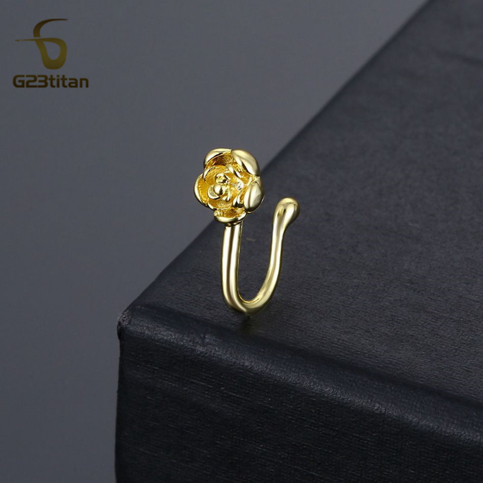 قطعة واحدة مشبك أنف نحاسي كريس - مراجعة Body Jewelry Ear Piercing وسعره