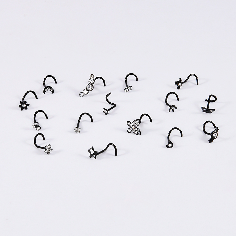 1-15 قطعة الجراحية الصلب الأنف - مراجعة Body Jewelry Etc وسعره
