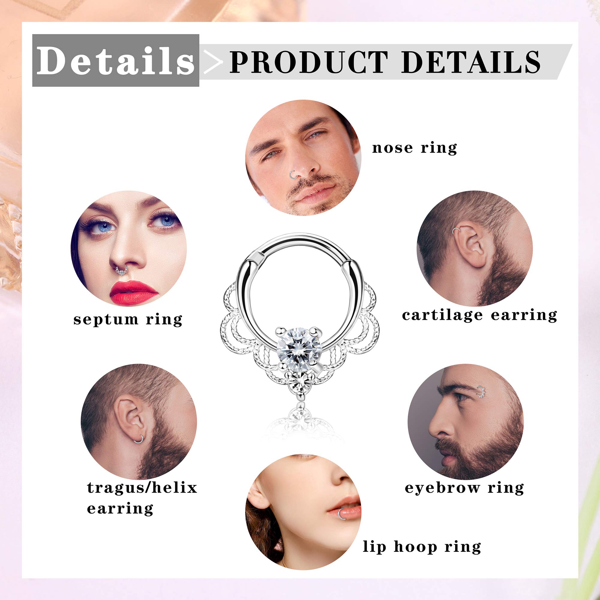 Drperfect 16 جرام الحاجز الفرس - مراجعة Septum Clicker Ring وسعره