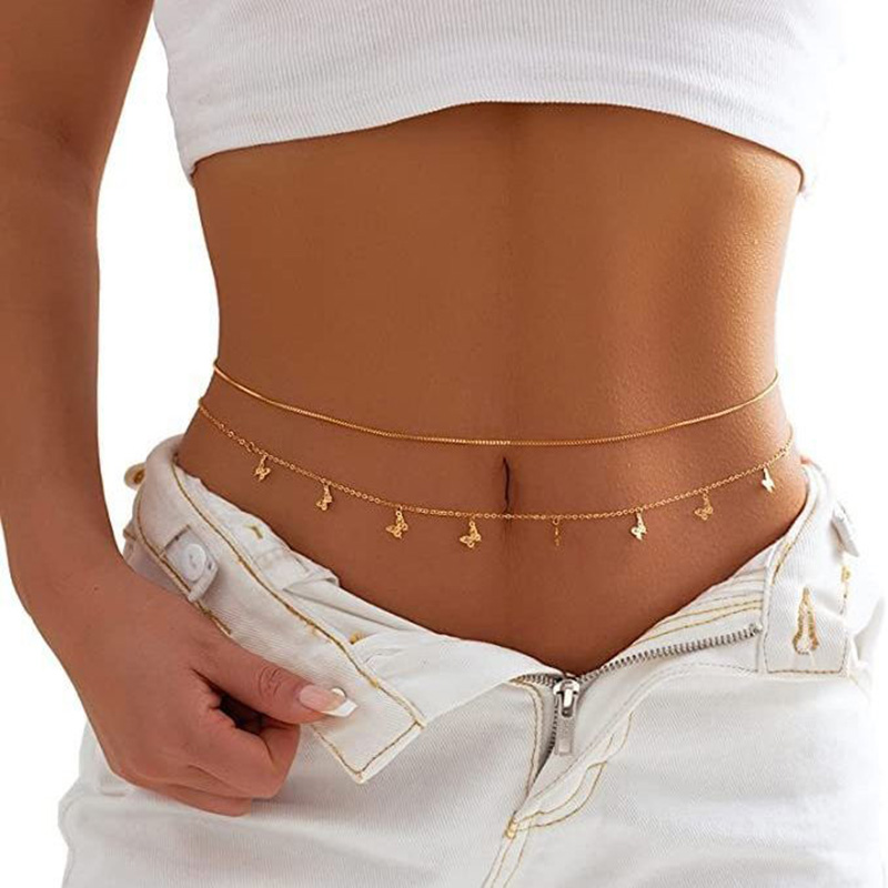 بسيطة مزدوجة طبقة حبة سلسلة لل - مراجعة Body Jewellery وسعره